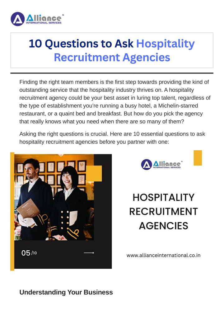 10 questions to ask hospitality recruitment n.w