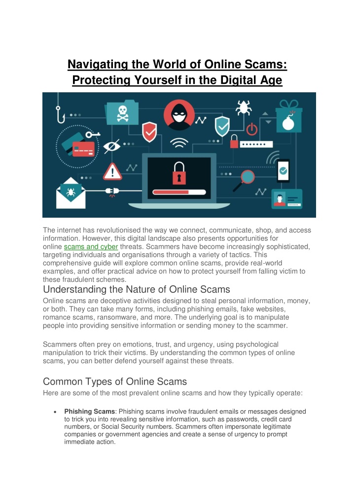 navigating the world of online scams protecting n.w