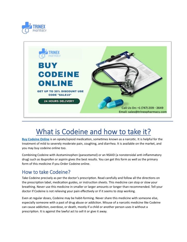what is codeine and how to take it what n.w