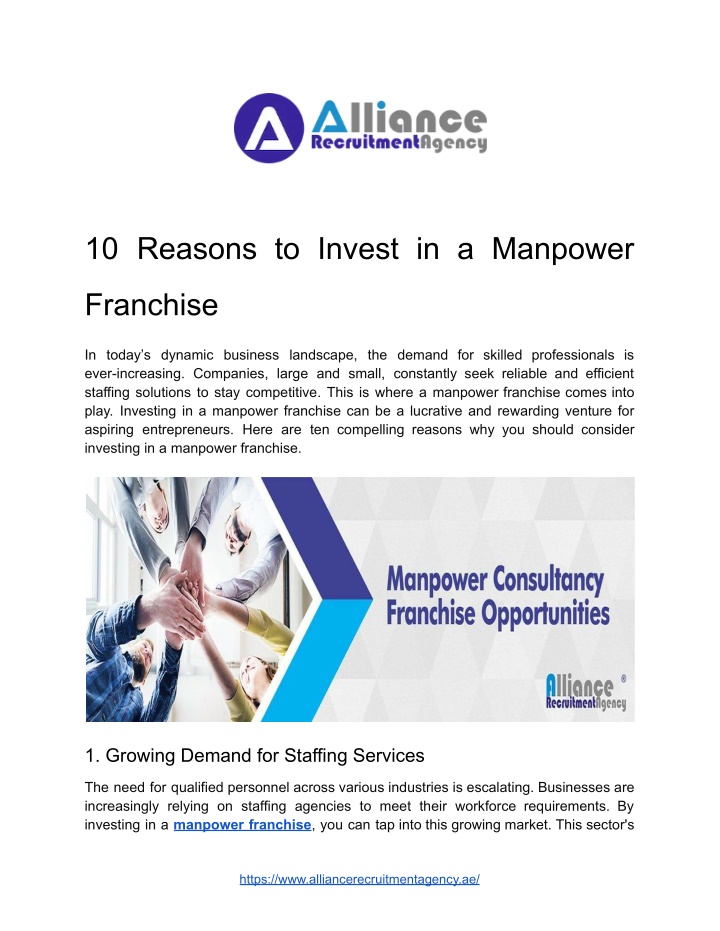 10 reasons to invest in a manpower n.w