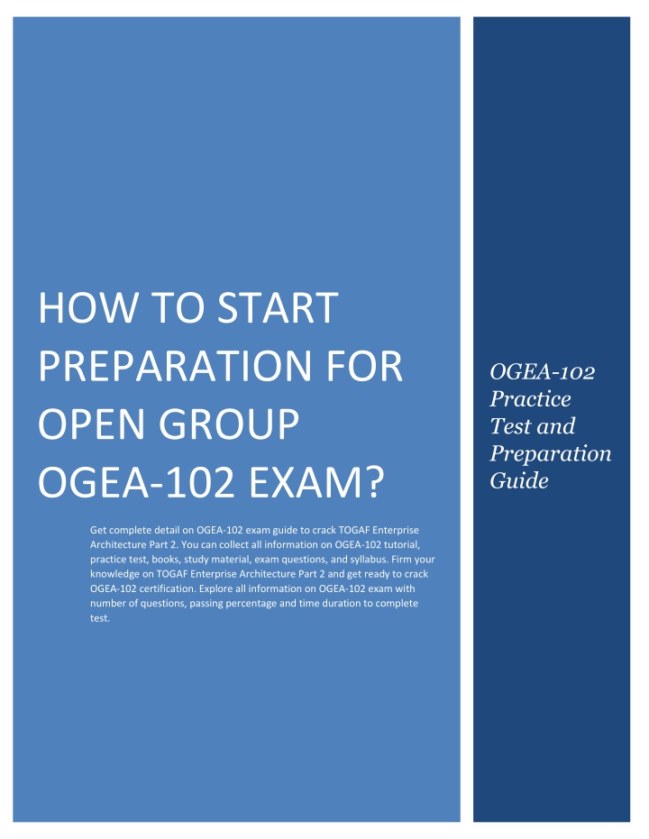 how to start preparation for open group ogea n.w