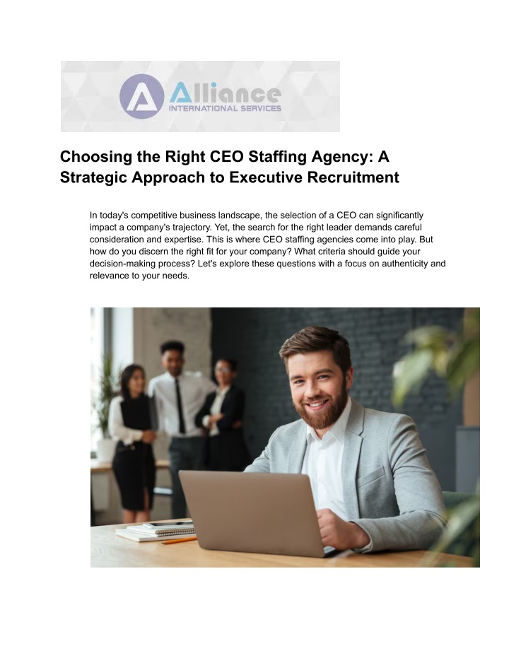 choosing the right ceo staffing agency n.w