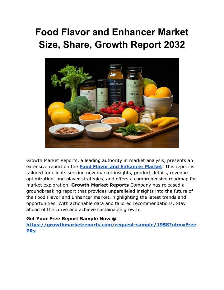 food flavor and enhancer market size share growth n.w