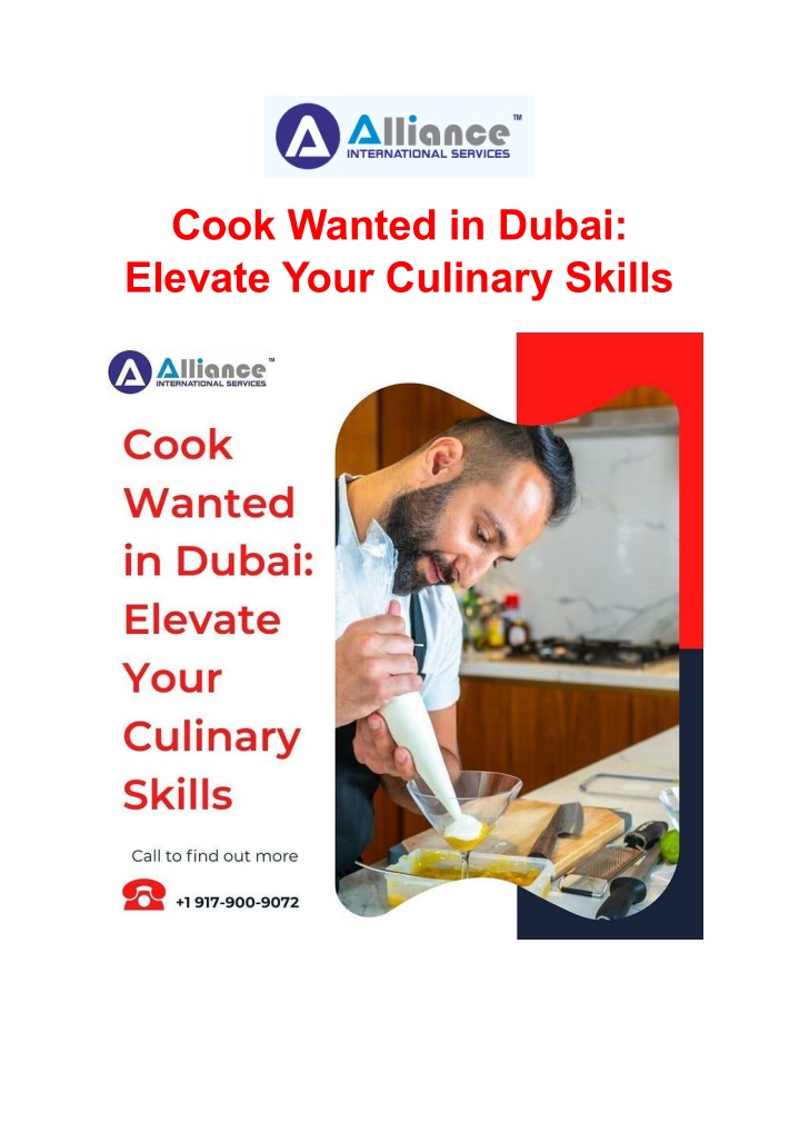 cook wanted in dubai elevate your culinary skills n.w
