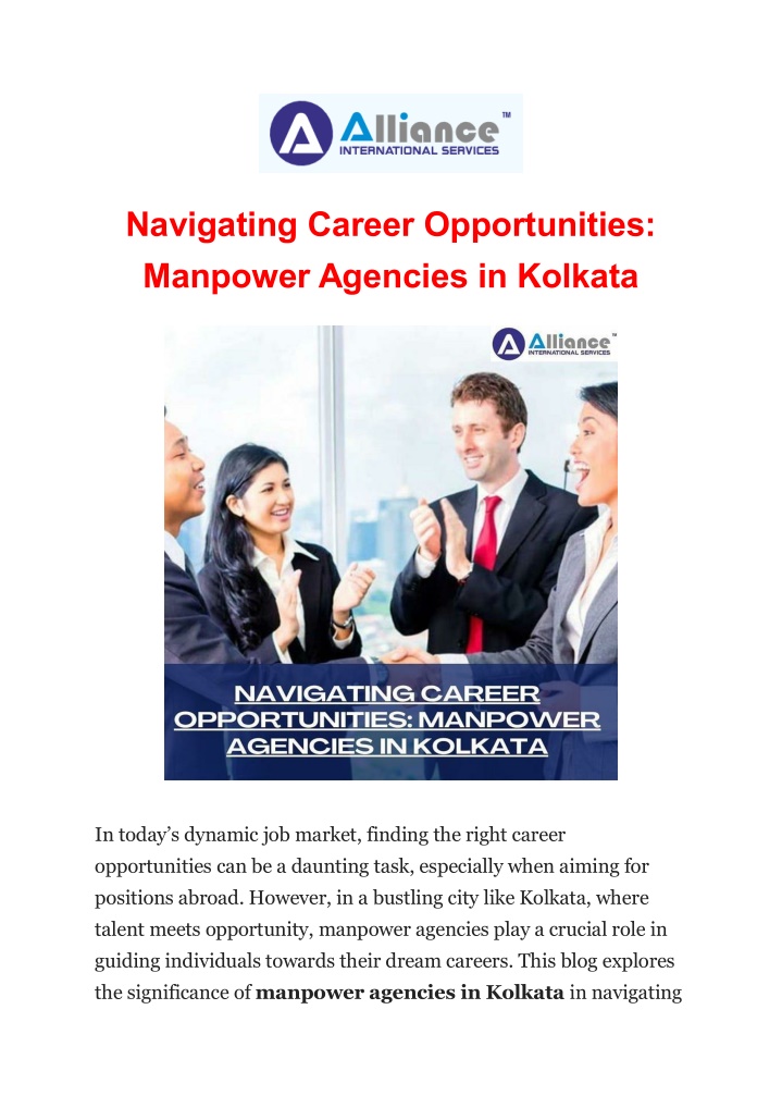 navigating career opportunities manpower agencies n.w