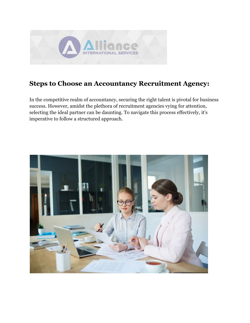 steps to choose an accountancy recruitment agency l.w