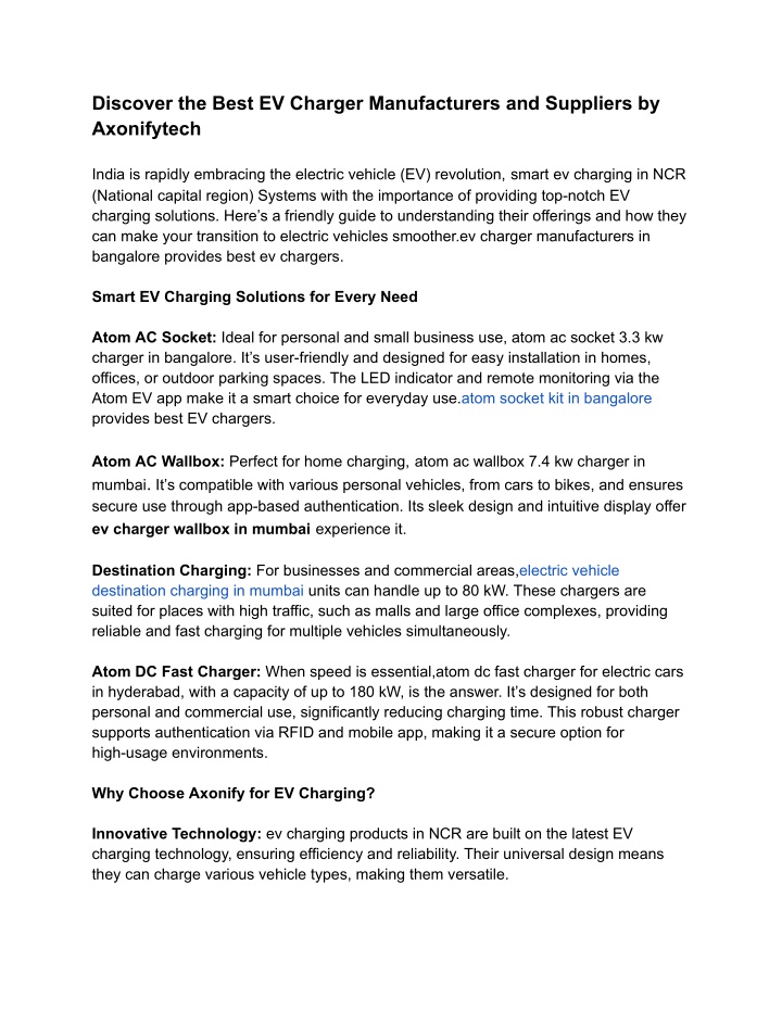 discover the best ev charger manufacturers n.w