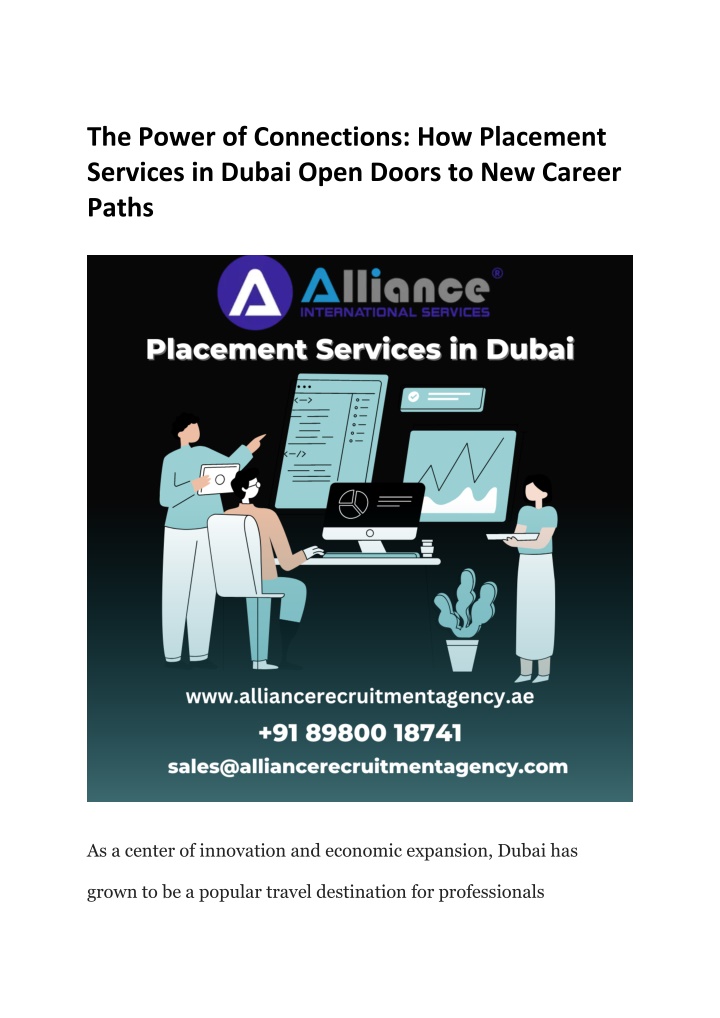 the power of connections how placement services n.w
