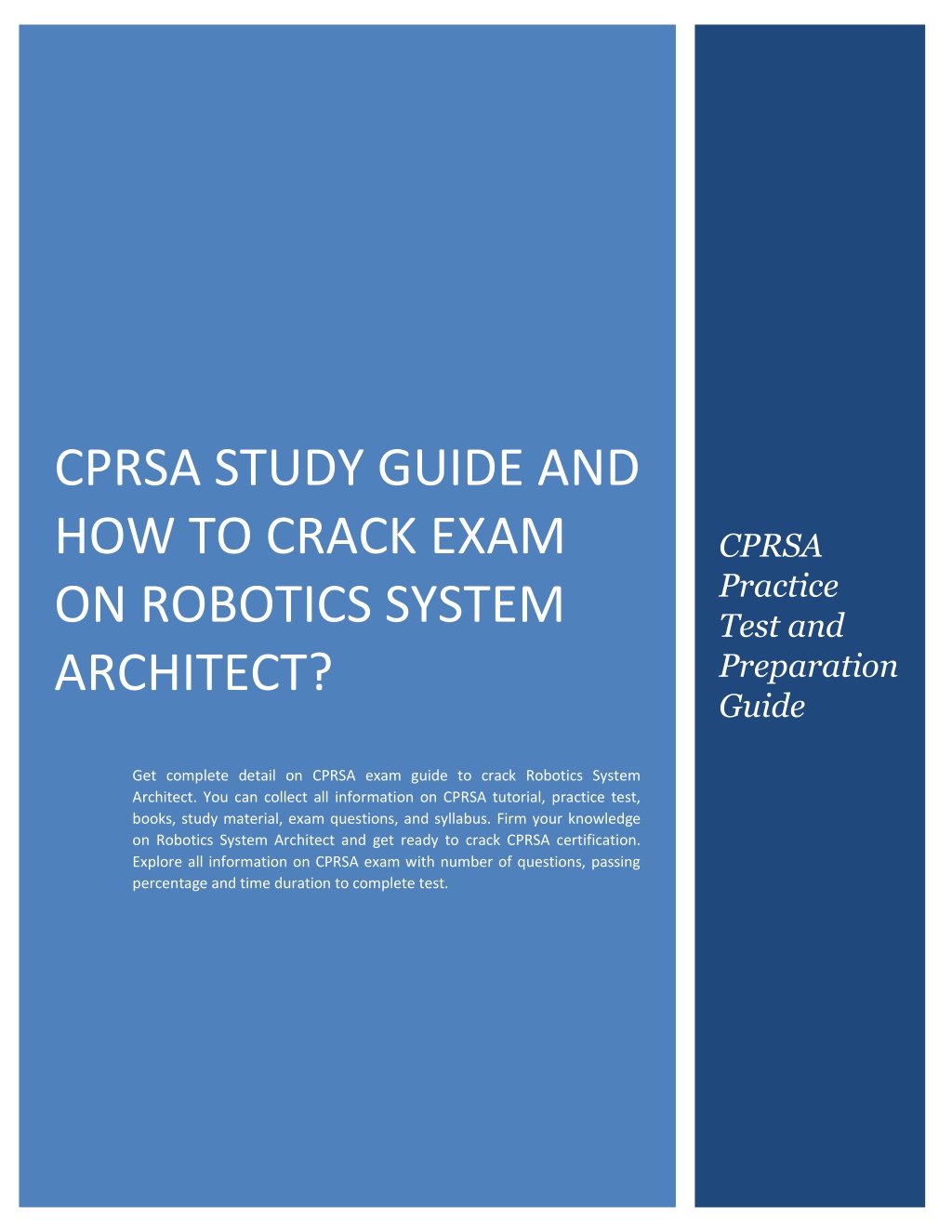 cprsa study guide and how to crack exam l.w