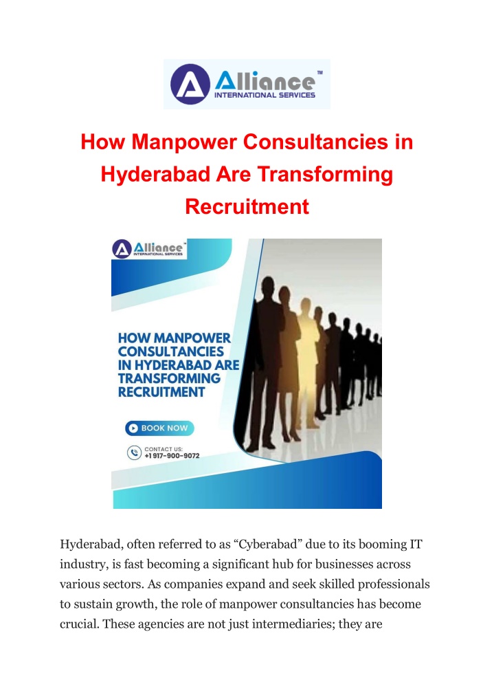 how manpower consultancies in hyderabad n.w