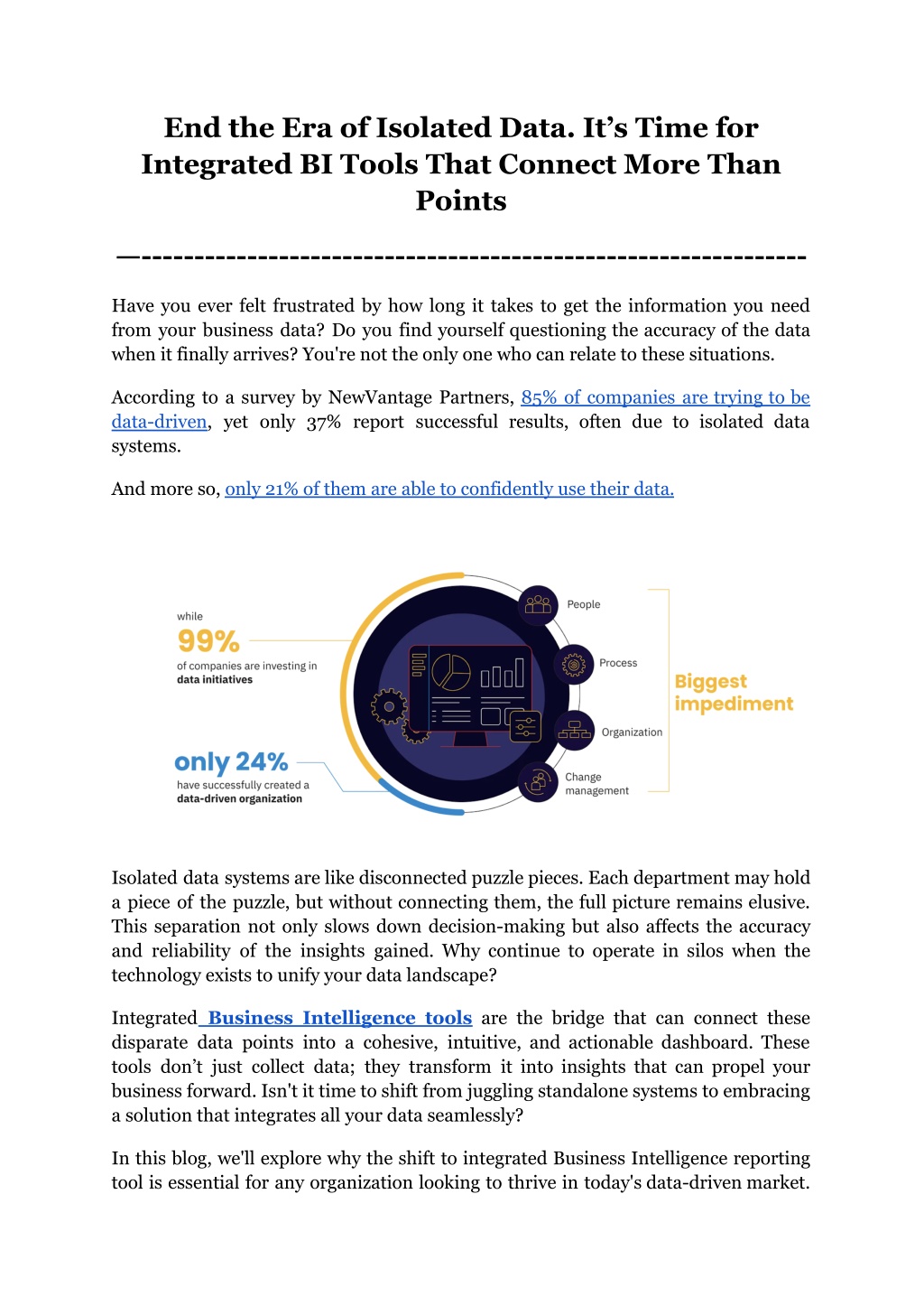 end the era of isolated data it s time l.w