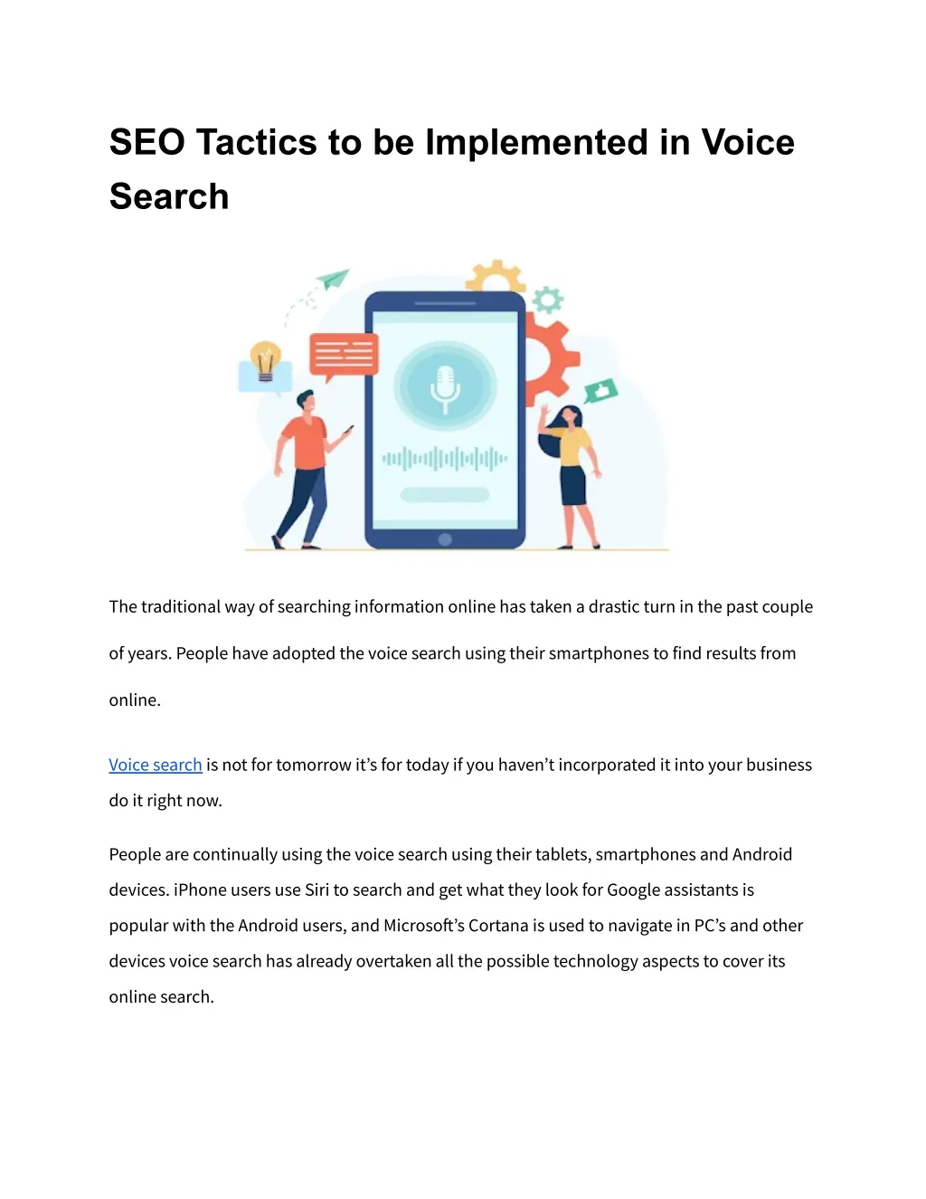 seo tactics to be implemented in voice search n.