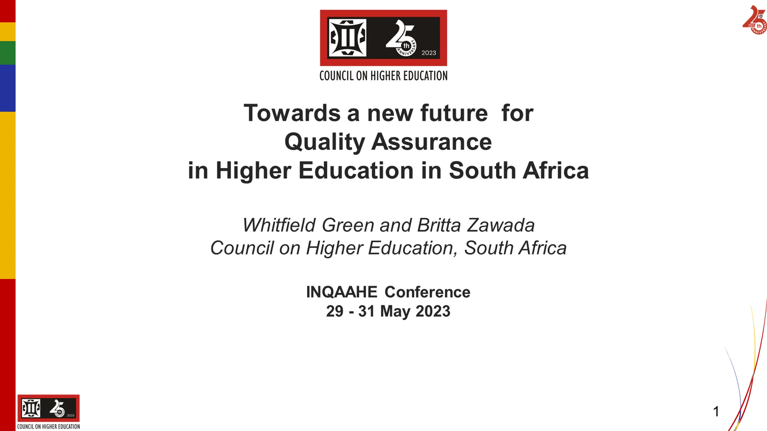 Transforming Quality Assurance in South African Higher Education
