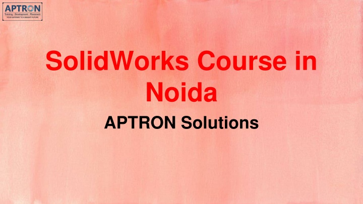 SolidWorks Course in Noida