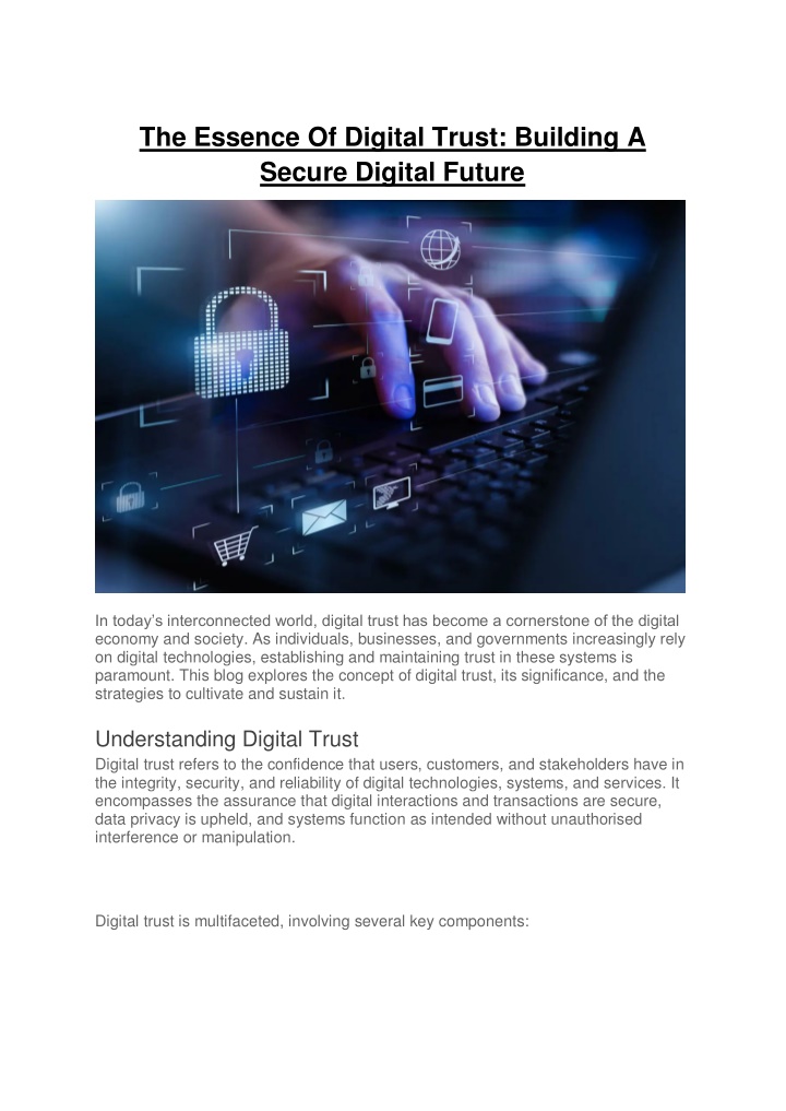 the essence of digital trust building a secure n.w