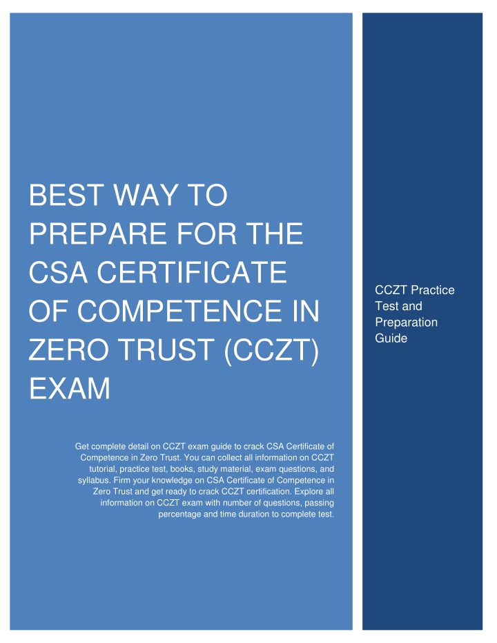 best way to prepare for the csa certificate n.w