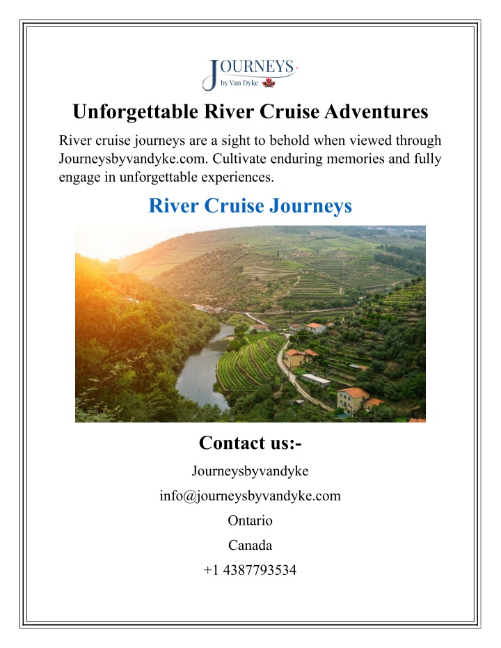 unforgettable river cruise adventures n.w