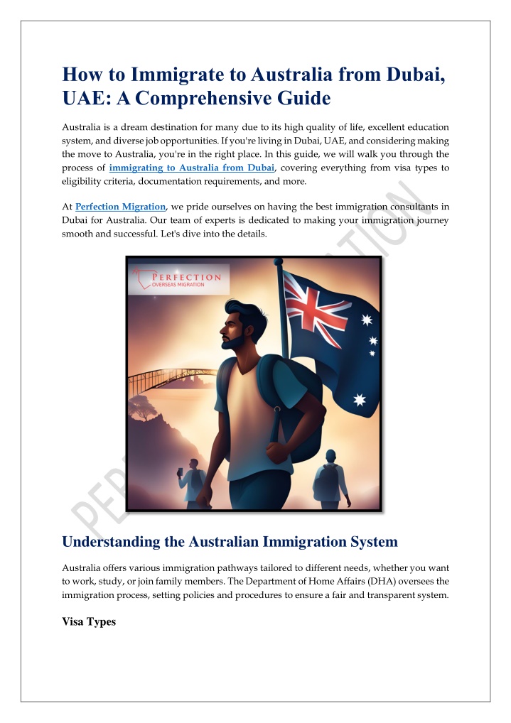 how to immigrate to australia from dubai n.w