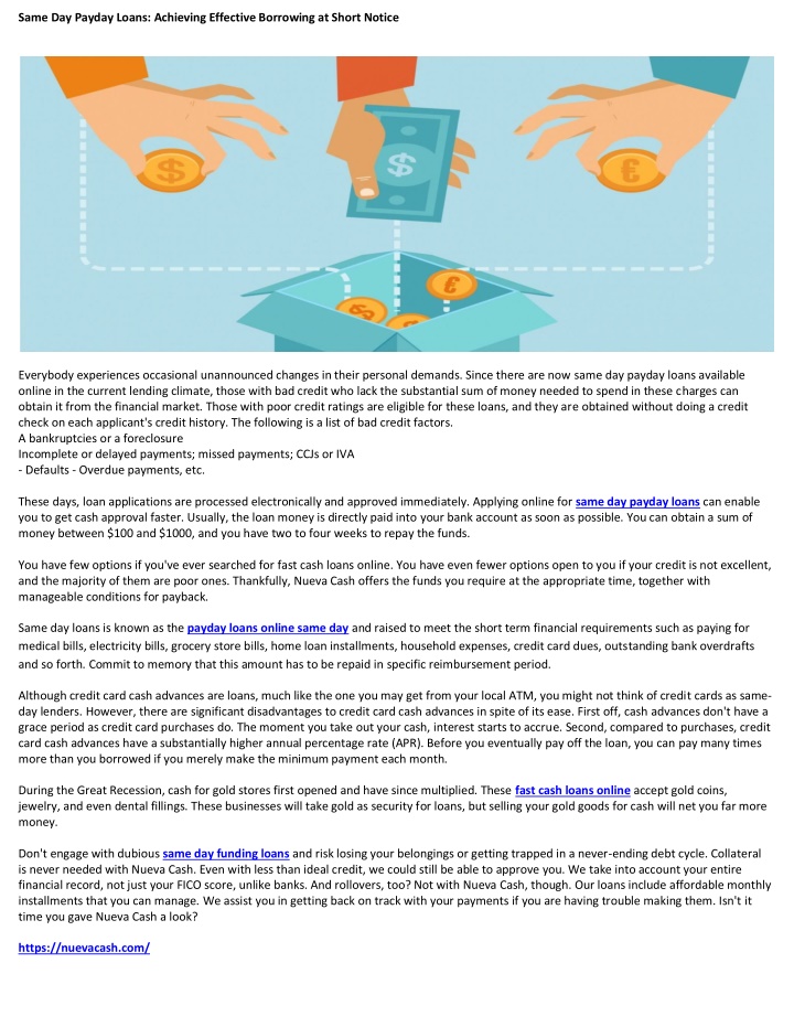 same day payday loans achieving effective n.w