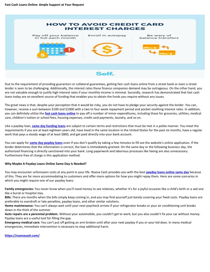 fast cash loans online ample support at your n.w