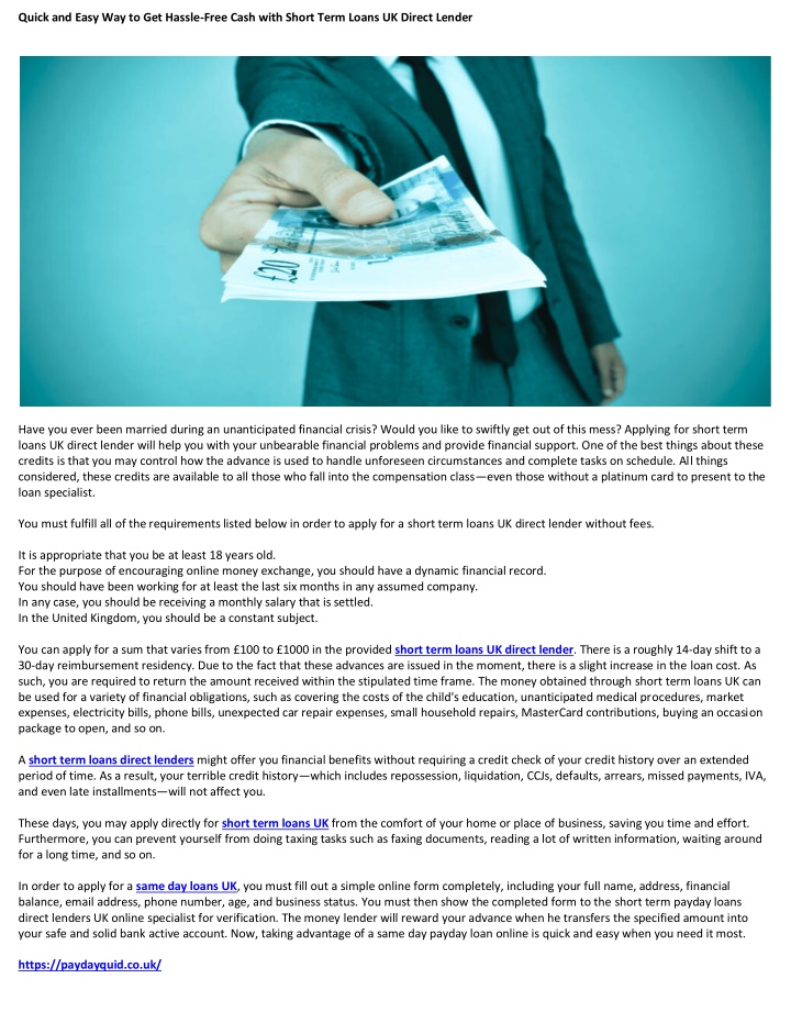 quick and easy way to get hassle free cash with n.w