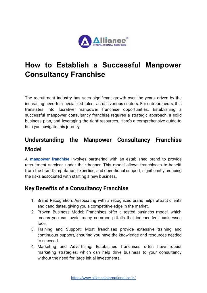 how to establish a successful manpower n.w