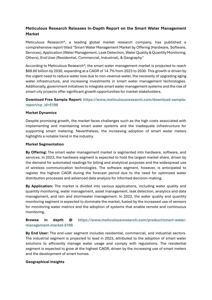 meticulous research releases in depth report n.w