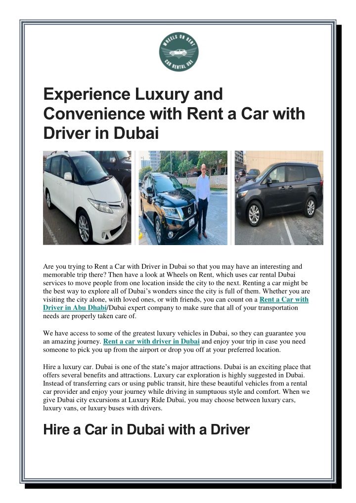 experience luxury and convenience with rent n.w