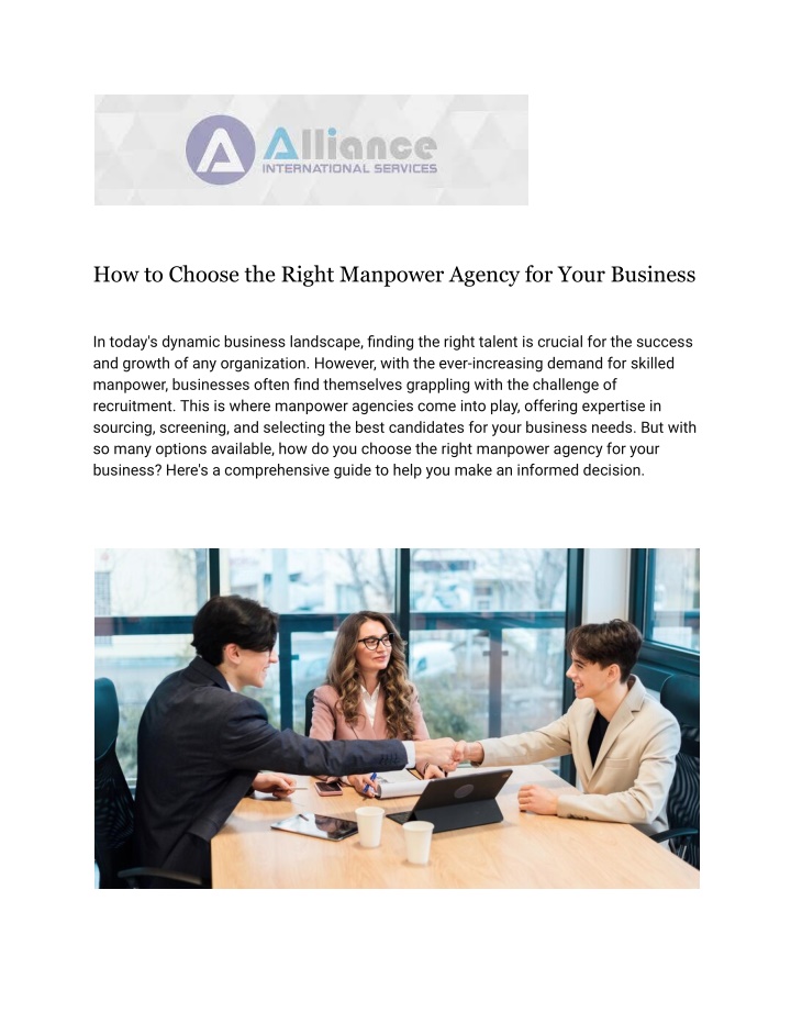 how to choose the right manpower agency for your n.w