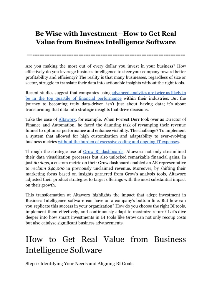 be wise with investment how to get real value n.w