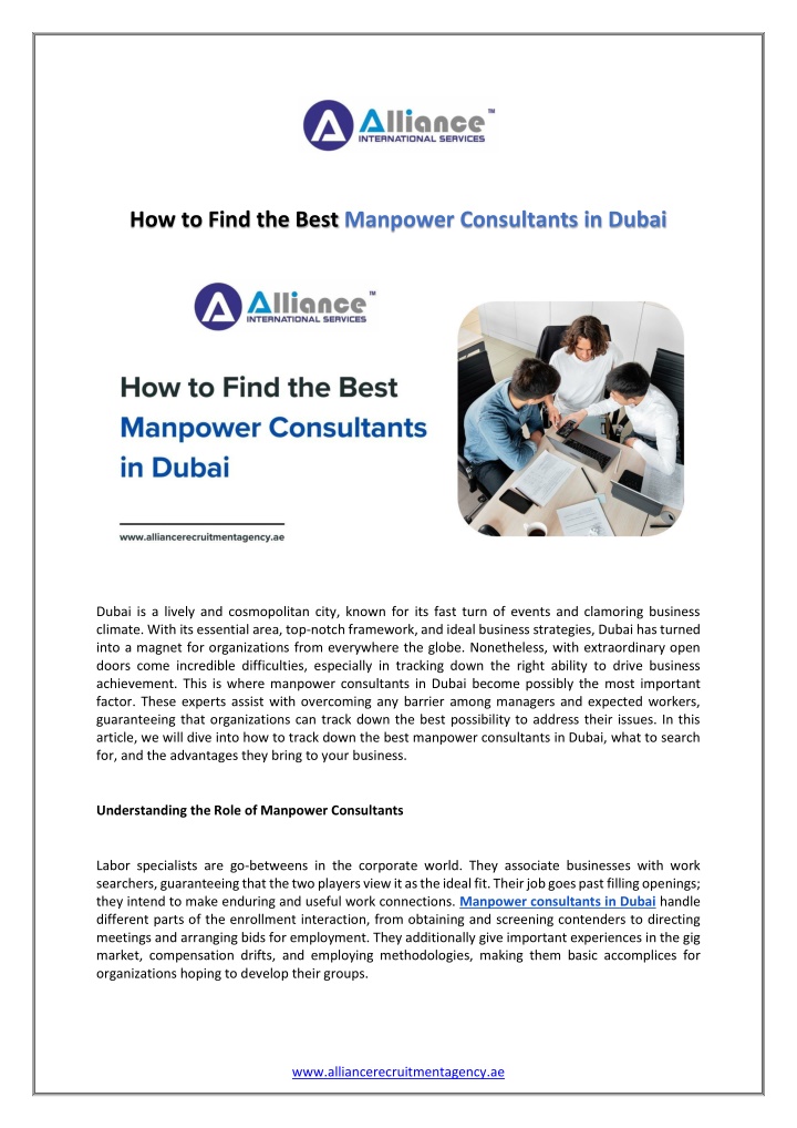 how to find the best manpower consultants in dubai n.w