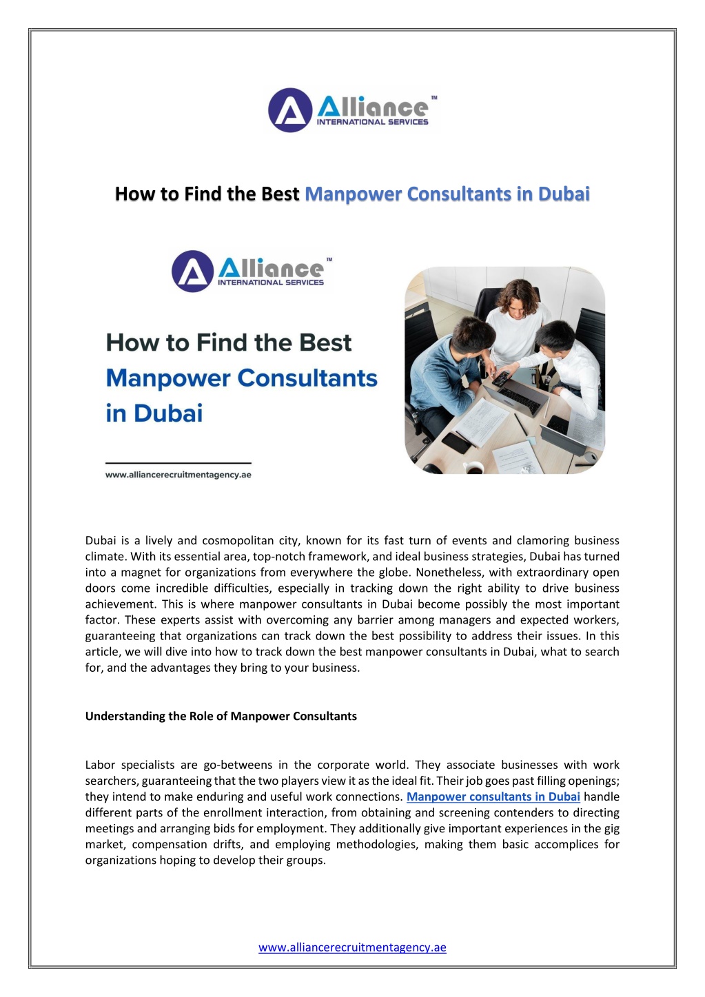 how to find the best manpower consultants in dubai l.w