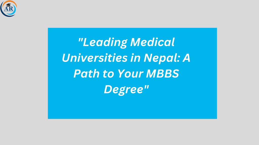 leading medical universities in nepal a path l.w