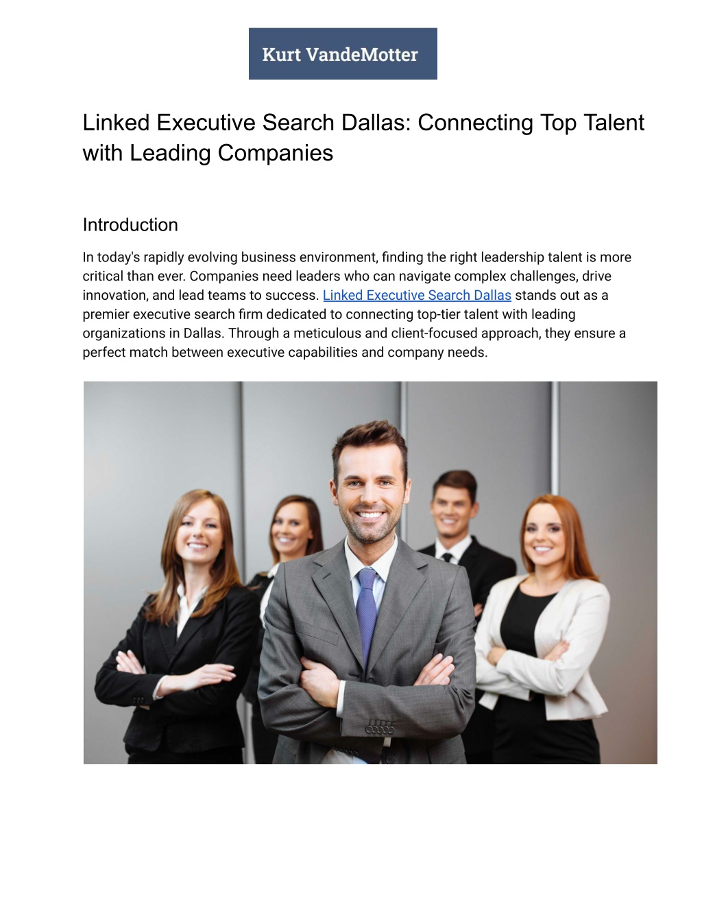 linked executive search dallas connecting l.w