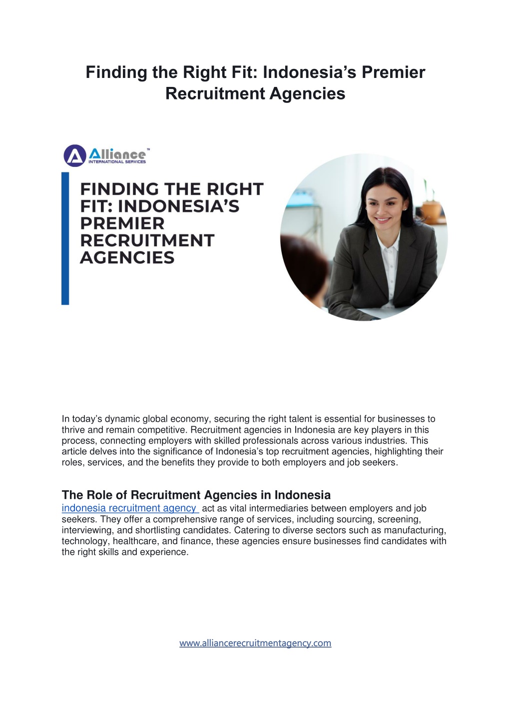 finding the right fit indonesia s premier l.w
