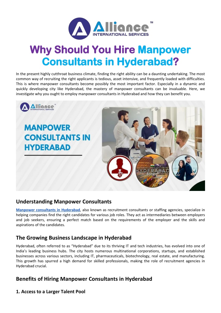 why why should should you consultants consultants n.w