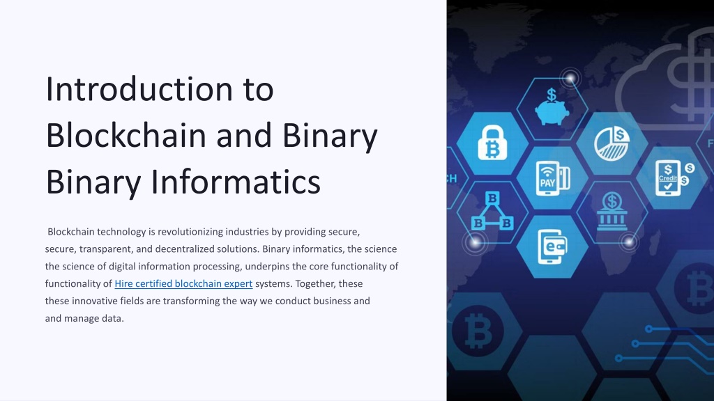 introduction to blockchain and binary binary l.w