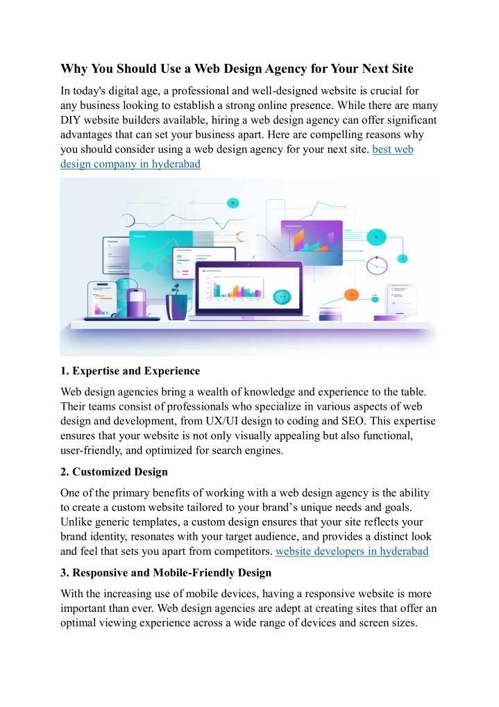 why you should use a web design agency for your n.w