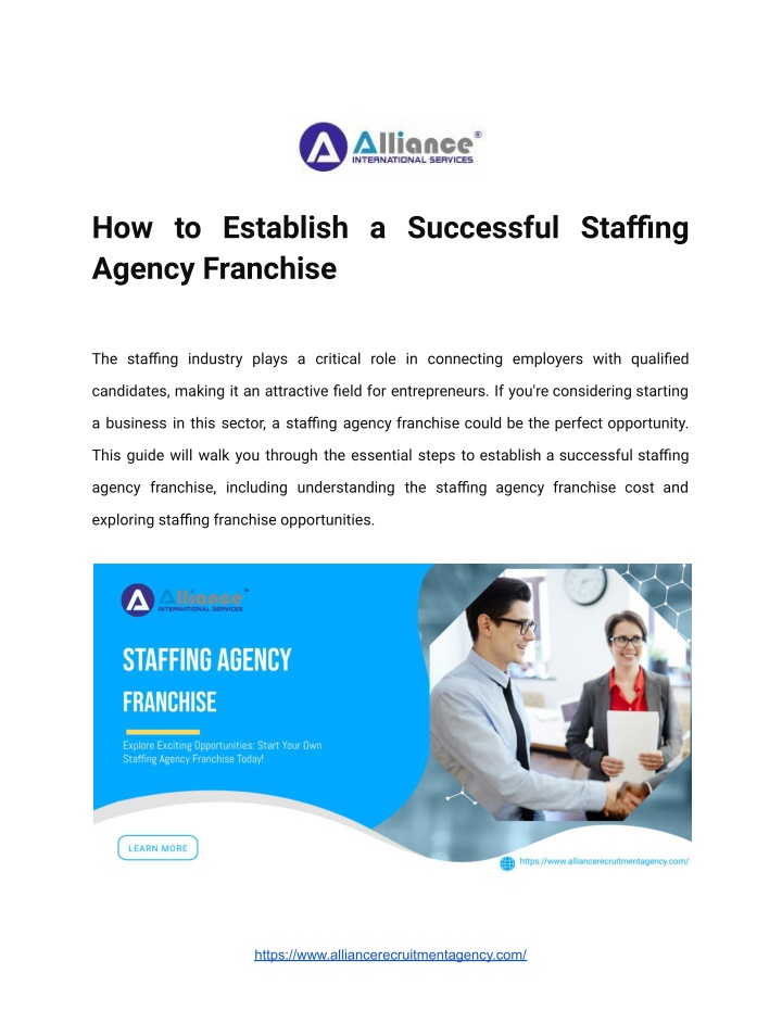 how to establish a successful staffing agency n.w