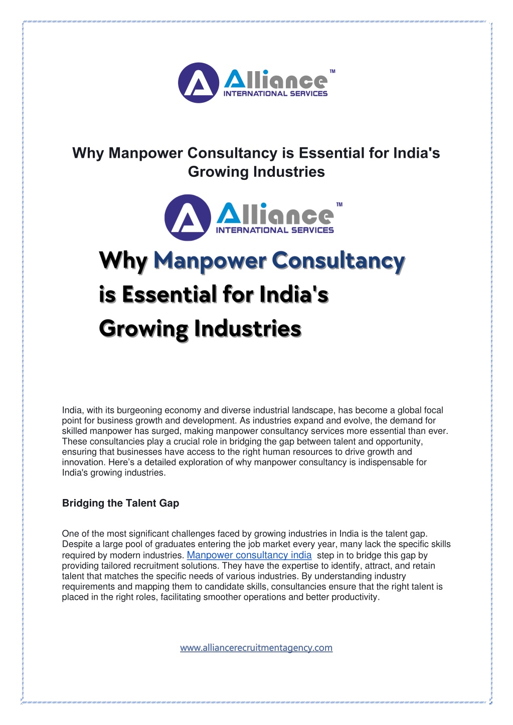 why manpower consultancy is essential for india l.w