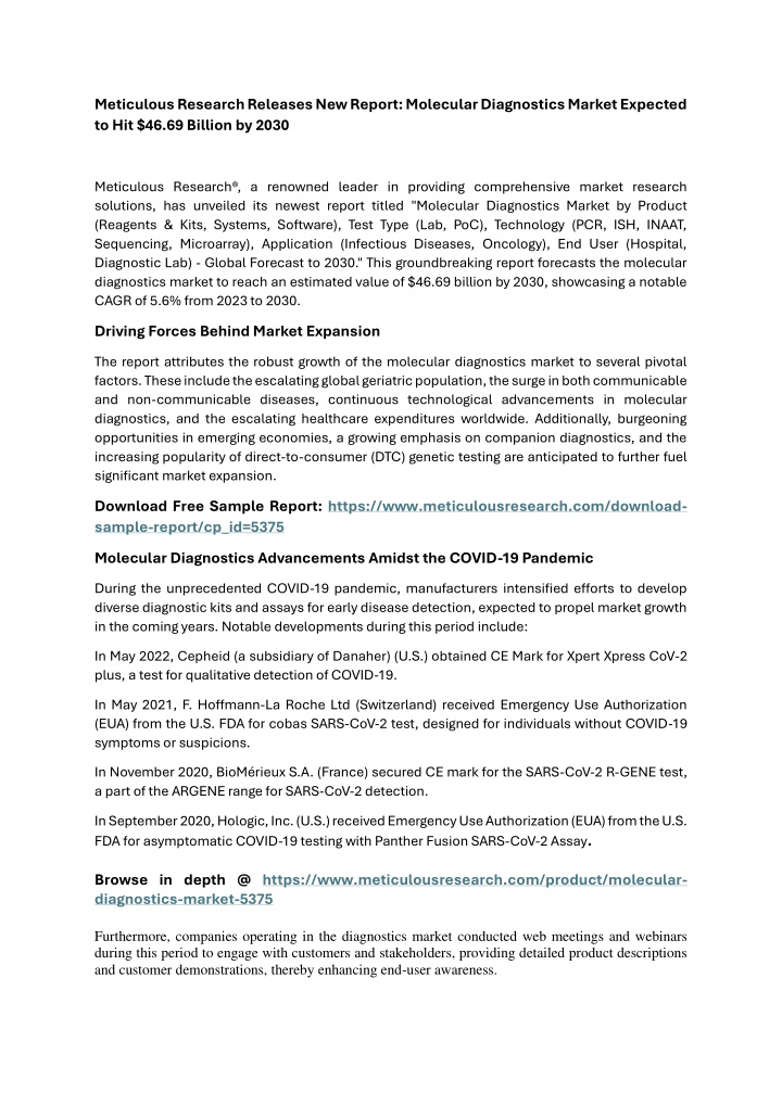meticulous research releases new report molecular n.w