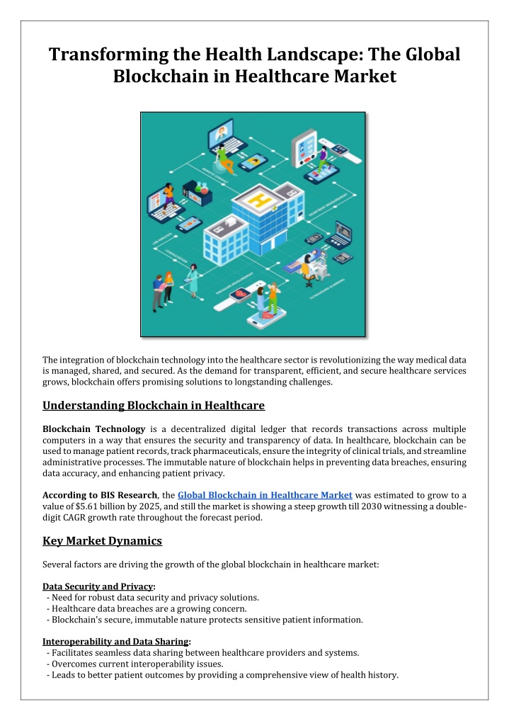 transforming the health landscape the global n.w