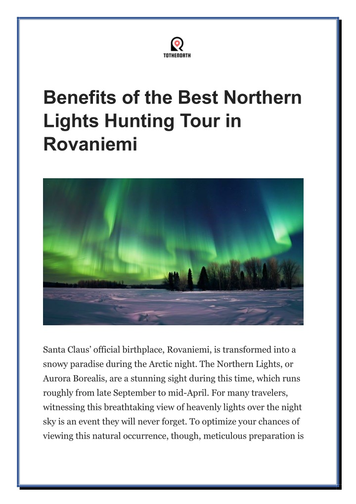 benefits of the best northern lights hunting tour n.w