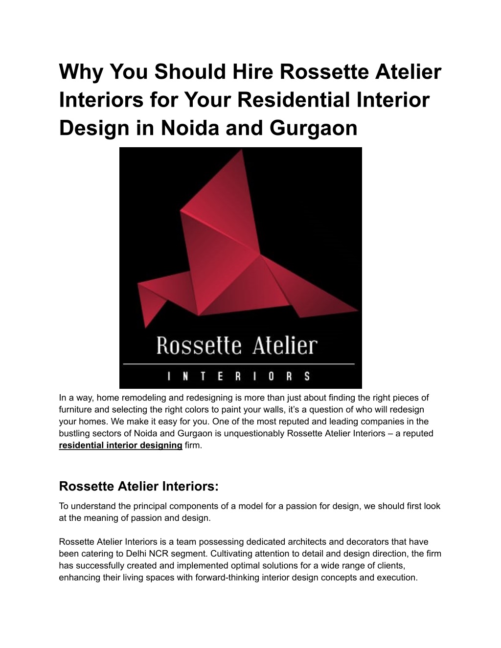 why you should hire rossette atelier interiors l.w