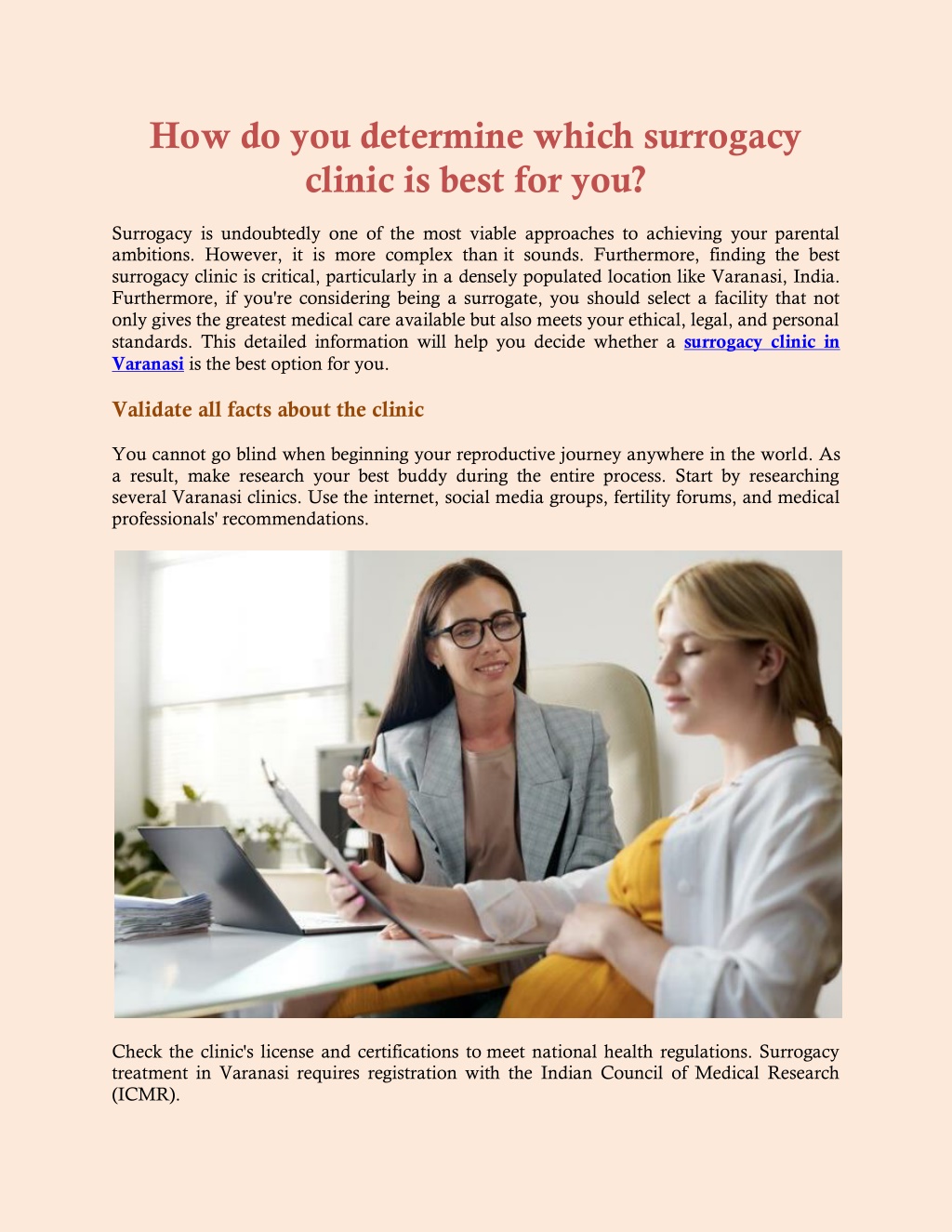 how do you determine which surrogacy clinic l.w