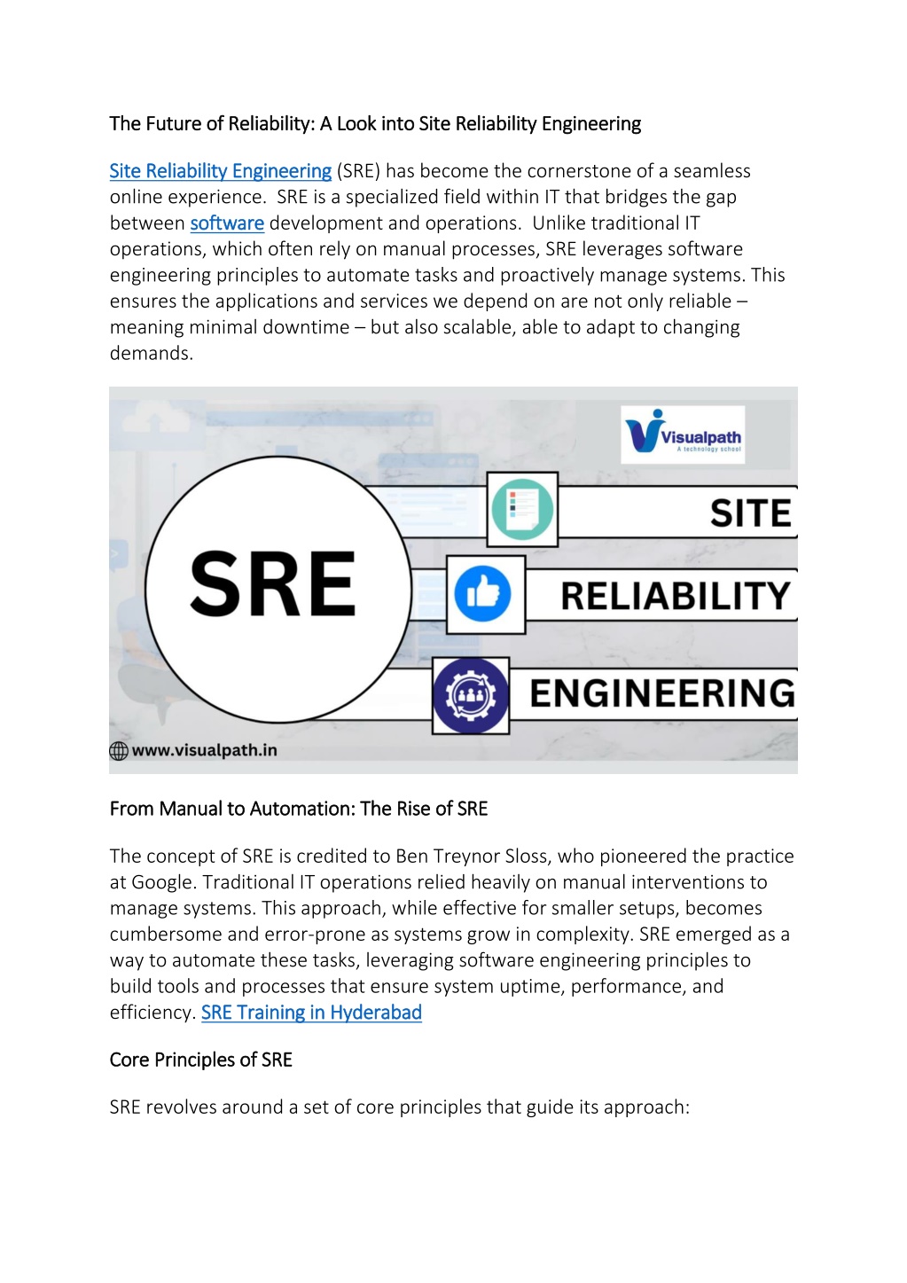 the future of reliability a look into site l.w