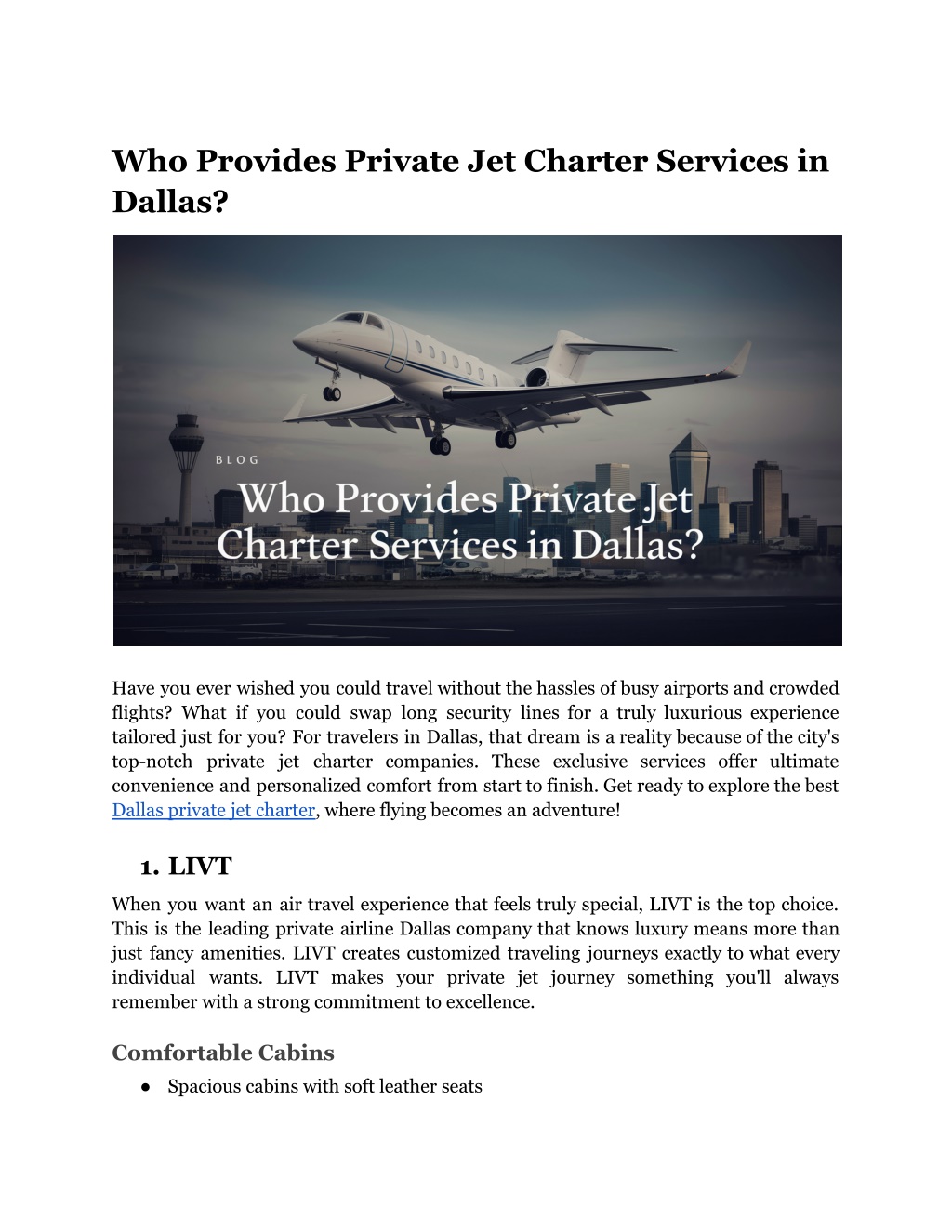 who provides private jet charter services l.w