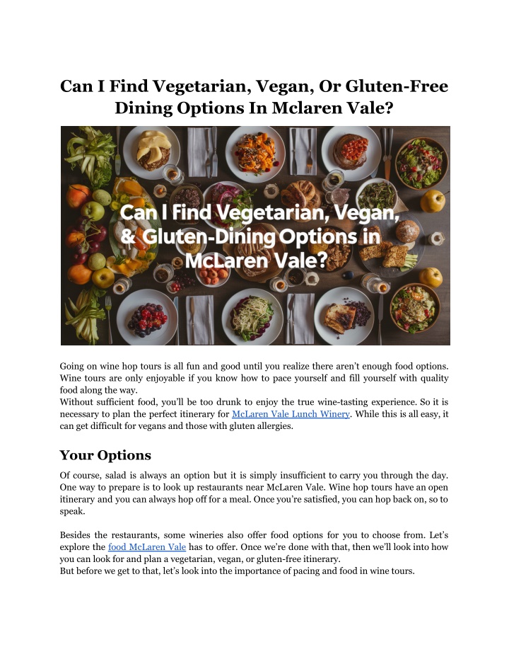 can i find vegetarian vegan or gluten free dining n.w