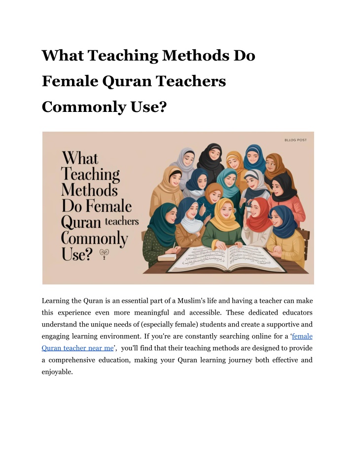 what teaching methods do n.w