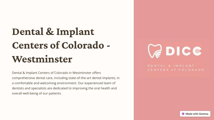 dental implant centers of colorado westminster n.w